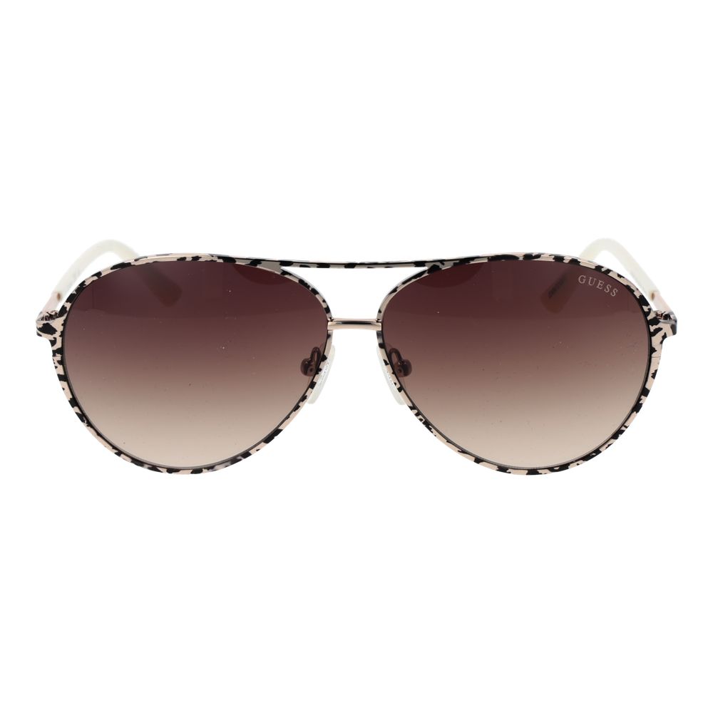 Guess Cremefarbene Metall-Sonnenbrille
